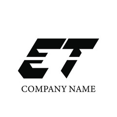 ET Logo Design Vector Template ET Letter Logo Design.