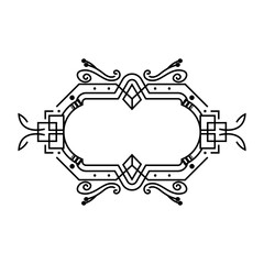 Abstract frame decoration element design vector