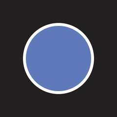 Logo circle background. Decoration logo. Icon circle. The icon in a colored circle with a white bold border. Web button, modern flat design.