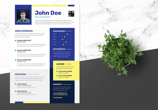 Marketing Flyer with Blue Accents