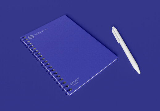 Notebook with Pen Mockup