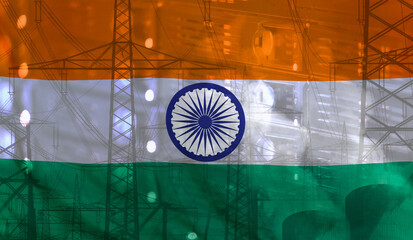 India Flag Technology Environment Concept