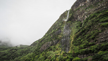 The landscape of Flores Island in the Azores