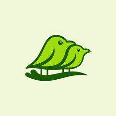 Two Bird Cute Business Logo Design