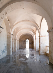 Fototapeta na wymiar Interior of the castle of Chipiona, Cádiz, Andalucia, Spain
