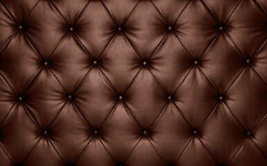 Fototapety  Brown leather capitone background texture