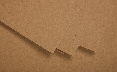 Several sheets of brown paper