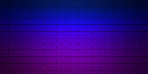 Fototapeta na wymiar Blue and purple gradient brick wall texture background