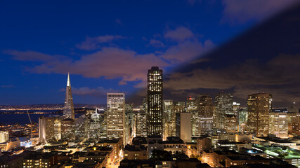 Fototapeta premium San Francisco Skyline twilight transition