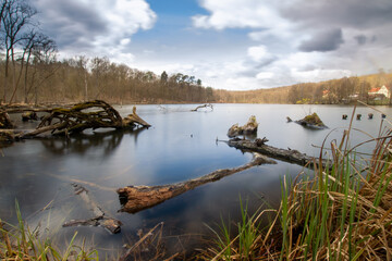 Lake in the woods of Brandenburg, Germany 