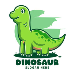 Dinosaur Mascot Cartoon Logo Template