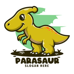 Dinosaur Mascot Cartoon Logo Template