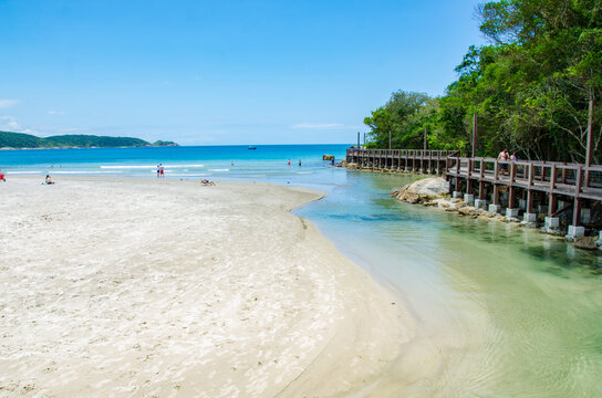 footbridge on the beautiful bombas beach