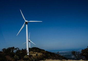 wind energy at the top of the mountain