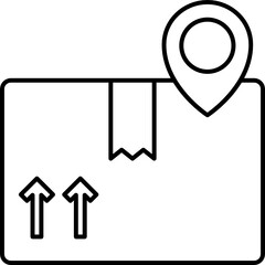shipping box location icon