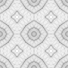 Abstract pattern with 3D objects and waves.
