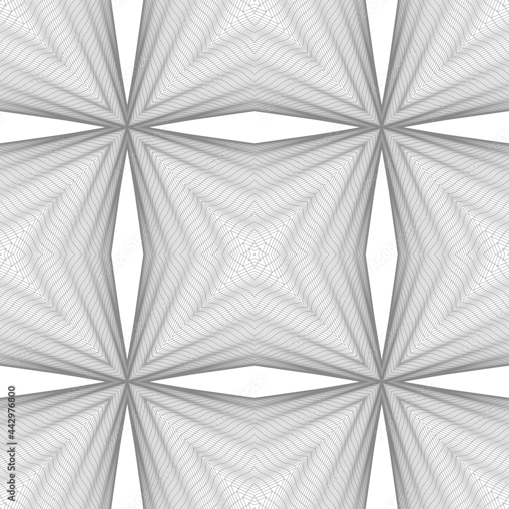 Aufkleber abstract pattern with 3d objects and waves.