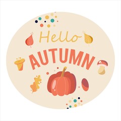 Bright warm autumn set