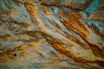 Abstract color sand texture at kaolin mine