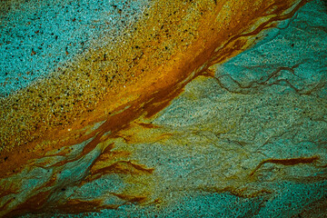 Abstract color sand texture at kaolin mine