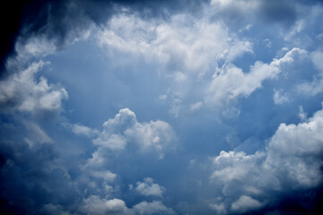 The cloudy sky in rainy season in Bangladesh. 