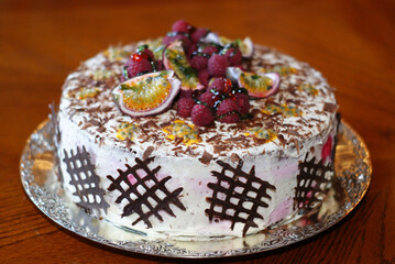 Raspberry cake