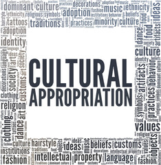 Cultural Appropriation vector illustration word cloud isolated on a white background.