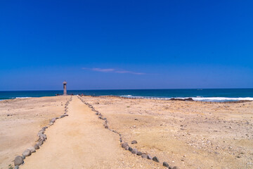 The coast at the most western point of Ecuador