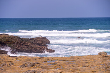 The coast at the most western point of Ecuador