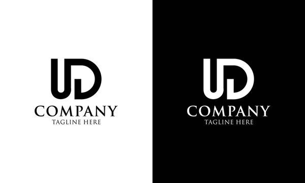 initial  U D Letter Logo Design Template Vector.