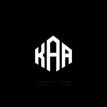 KAA letter logo design with polygon shape. KAA polygon logo monogram. KAA cube logo design. KAA hexagon vector logo template white and black colors. KAA monogram, KAA business and real estate logo. 