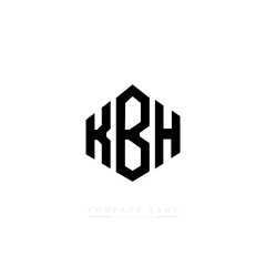 KBH letter logo design with polygon shape. KBH polygon logo monogram. KBH cube logo design. KBH hexagon vector logo template white and black colors. KBH monogram, KBH business and real estate logo. 