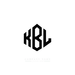 KBL letter logo design with polygon shape. KBL polygon logo monogram. KBL cube logo design. KBL hexagon vector logo template white and black colors. KBL monogram, KBL business and real estate logo. 