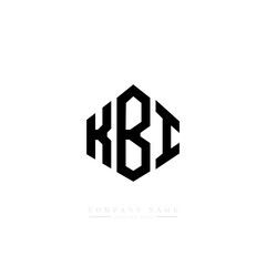 KBI letter logo design with polygon shape. KBI polygon logo monogram. KBI cube logo design. KBI hexagon vector logo template white and black colors. KBI monogram, KBI business and real estate logo. 