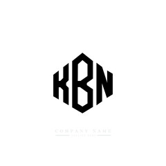 KBN letter logo design with polygon shape. KBN polygon logo monogram. KBN cube logo design. KBN hexagon vector logo template white and black colors. KBN monogram, KBN business and real estate logo. 