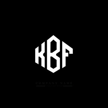 KBF letter logo design with polygon shape. KBF polygon logo monogram. KBF cube logo design. KBF hexagon vector logo template white and black colors. KBF monogram, KBF business and real estate logo. 