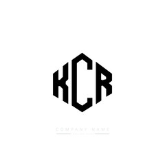 KCR letter logo design with polygon shape. KCR polygon logo monogram. KCR cube logo design. KCR hexagon vector logo template white and black colors. KCR monogram, KCR business and real estate logo. 