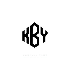 KBY letter logo design with polygon shape. KBY polygon logo monogram. KBY cube logo design. KBY hexagon vector logo template white and black colors. KBY monogram, KBY business and real estate logo. 