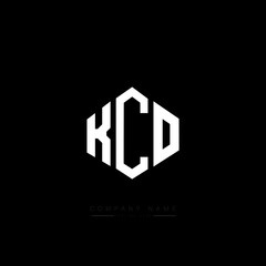 KCO letter logo design with polygon shape. KCO polygon logo monogram. KCO cube logo design. KCO hexagon vector logo template white and black colors. KCO monogram, KCO business and real estate logo. 