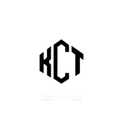 KCT letter logo design with polygon shape. KCT polygon logo monogram. KCT cube logo design. KCT hexagon vector logo template white and black colors. KCT monogram, KCT business and real estate logo. 