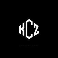 KCZ letter logo design with polygon shape. KCZ polygon logo monogram. KCZ cube logo design. KCZ hexagon vector logo template white and black colors. KCZ monogram, KCZ business and real estate logo. 