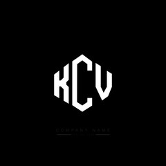 KCV letter logo design with polygon shape. KCV polygon logo monogram. KCV cube logo design. KCV hexagon vector logo template white and black colors. KCV monogram, KCV business and real estate logo. 