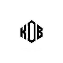 KDB letter logo design with polygon shape. KDB polygon logo monogram. KDB cube logo design. KDB hexagon vector logo template white and black colors. KDB monogram, KDB business and real estate logo. 