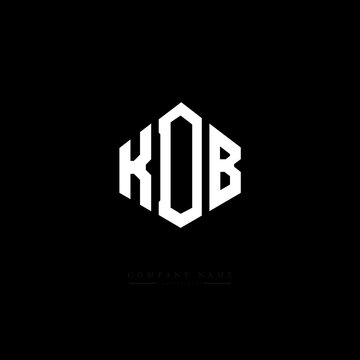 KDB letter logo design with polygon shape. KDB polygon logo monogram. KDB cube logo design. KDB hexagon vector logo template white and black colors. KDB monogram, KDB business and real estate logo. 