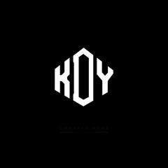 KDY letter logo design with polygon shape. KDY polygon logo monogram. KDY cube logo design. KDY hexagon vector logo template white and black colors. KDY monogram, KDY business and real estate logo. 
