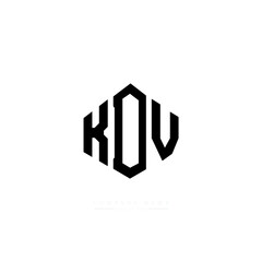 KDV letter logo design with polygon shape. KDV polygon logo monogram. KDV cube logo design. KDV hexagon vector logo template white and black colors. KDV monogram, KDV business and real estate logo. 