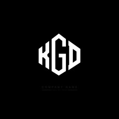 KGD letter logo design with polygon shape. KGD polygon logo monogram. KGD cube logo design. KGD hexagon vector logo template white and black colors. KGD monogram, KGD business and real estate logo. 