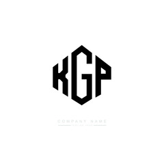 KGP letter logo design with polygon shape. KGP polygon logo monogram. KGP cube logo design. KGP hexagon vector logo template white and black colors. KGP monogram, KGP business and real estate logo. 
