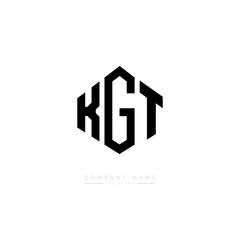 KGT letter logo design with polygon shape. KGT polygon logo monogram. KGT cube logo design. KGT hexagon vector logo template white and black colors. KGT monogram, KGT business and real estate logo. 