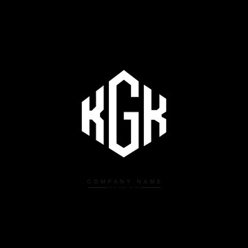 KGK letter logo design with polygon shape. KGK polygon logo monogram. KGK cube logo design. KGK hexagon vector logo template white and black colors. KGK monogram, KGK business and real estate logo. 